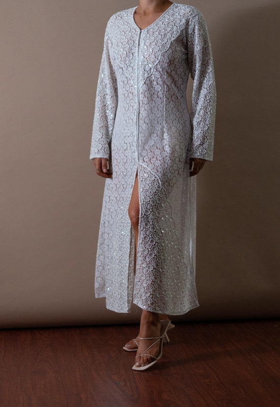 70's White Lace Bridal Dress | Vintage Clothing S… - image 4