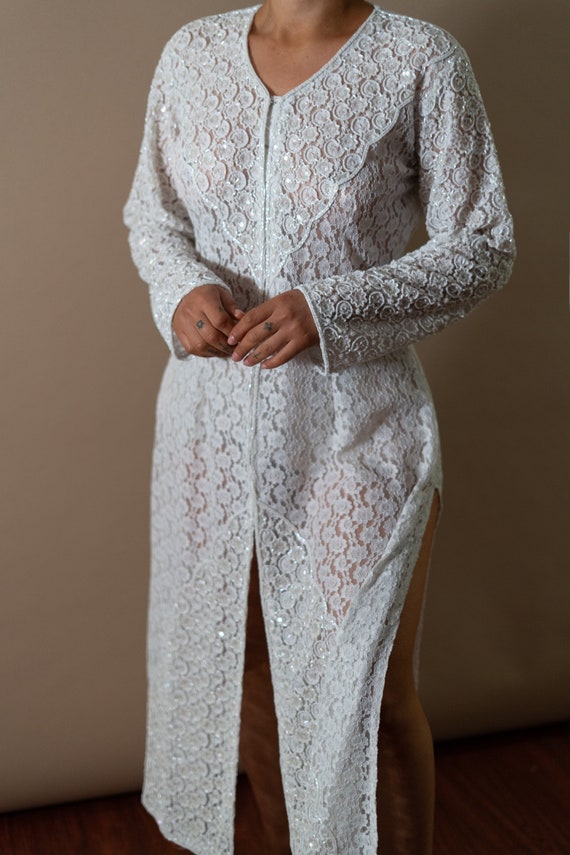 70's White Lace Bridal Dress | Vintage Clothing S… - image 6