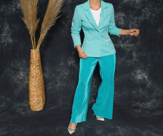 Stylecraft Sea Mint Tailored Blazer Jacket | 70's