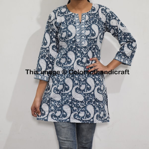 Top-Notch Sustainable Block Print Ethnic Short Kurti