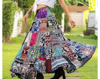 hippie skirts etsy