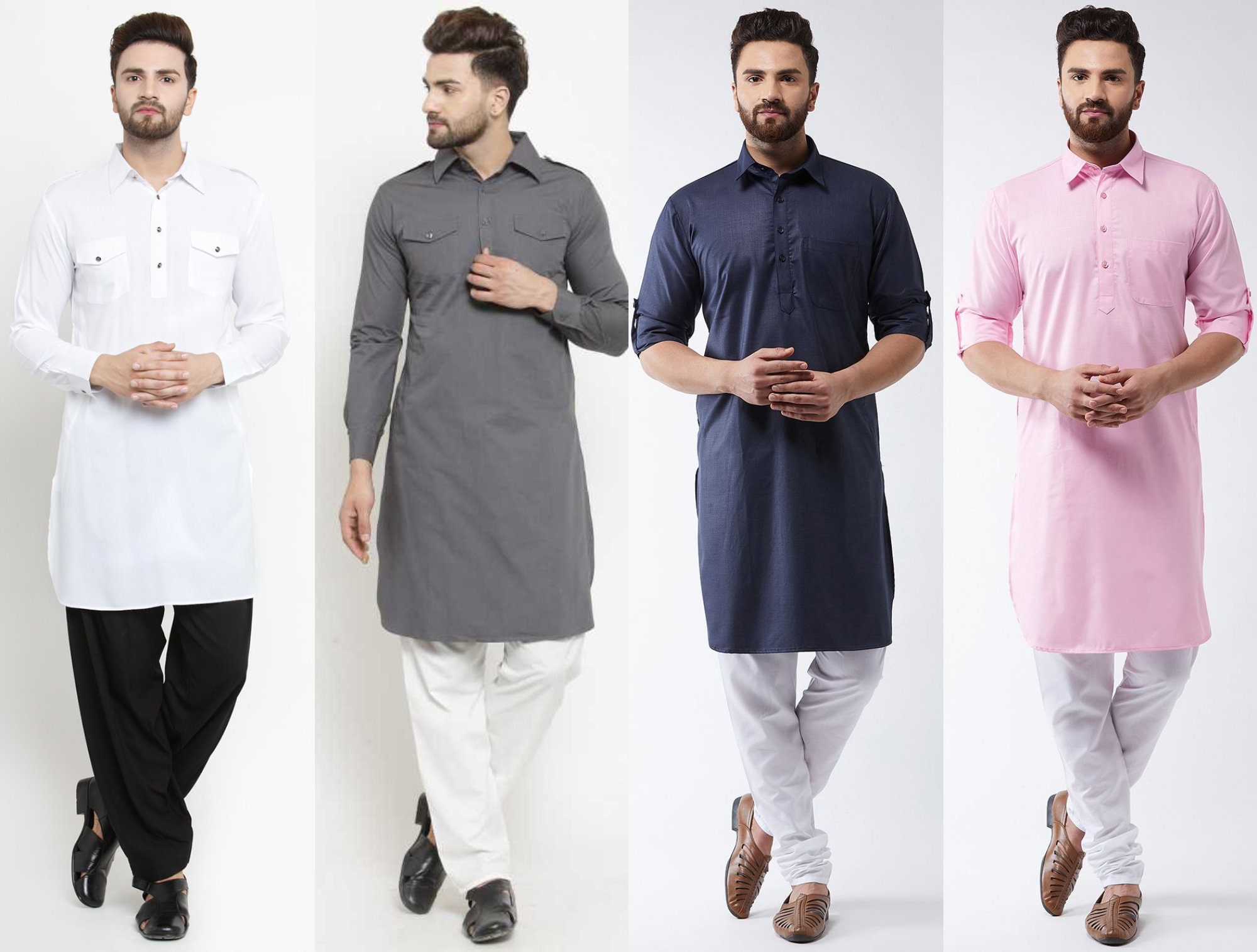 Indian Mens Kurta Men Tunic Dress Shirt ...