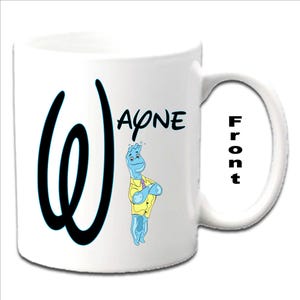 Personalised Initial With WADE ~ Elemental Character Printed White Mugs