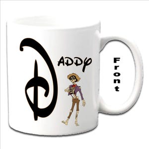Personalised Initial With HECTOR ~ COCO Character Printed White Mugs