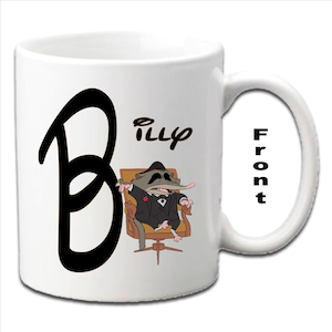 Personalisierte Initiale mit MR BIG ~ Zootopia Zeichen bedruckte weiße Tassen