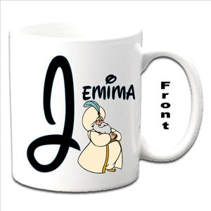 Personalised Initial SULTAN ~ ALADDIN Character Printed White Mugs