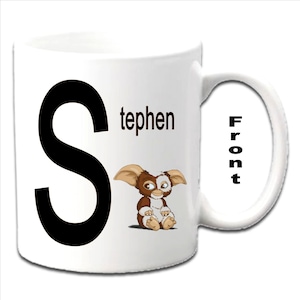 Personalised Initial GIZMO ~ Gremlins Character Printed White Mugs