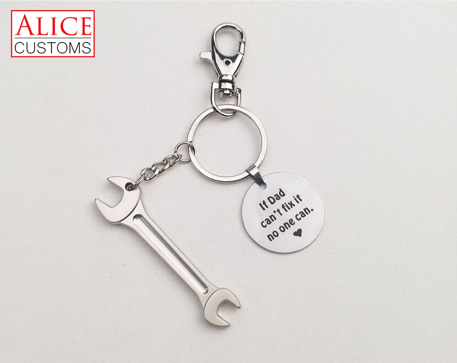 11.5cm 4.5 Personalized Keychain Wrench Tool Key Chain Etsy