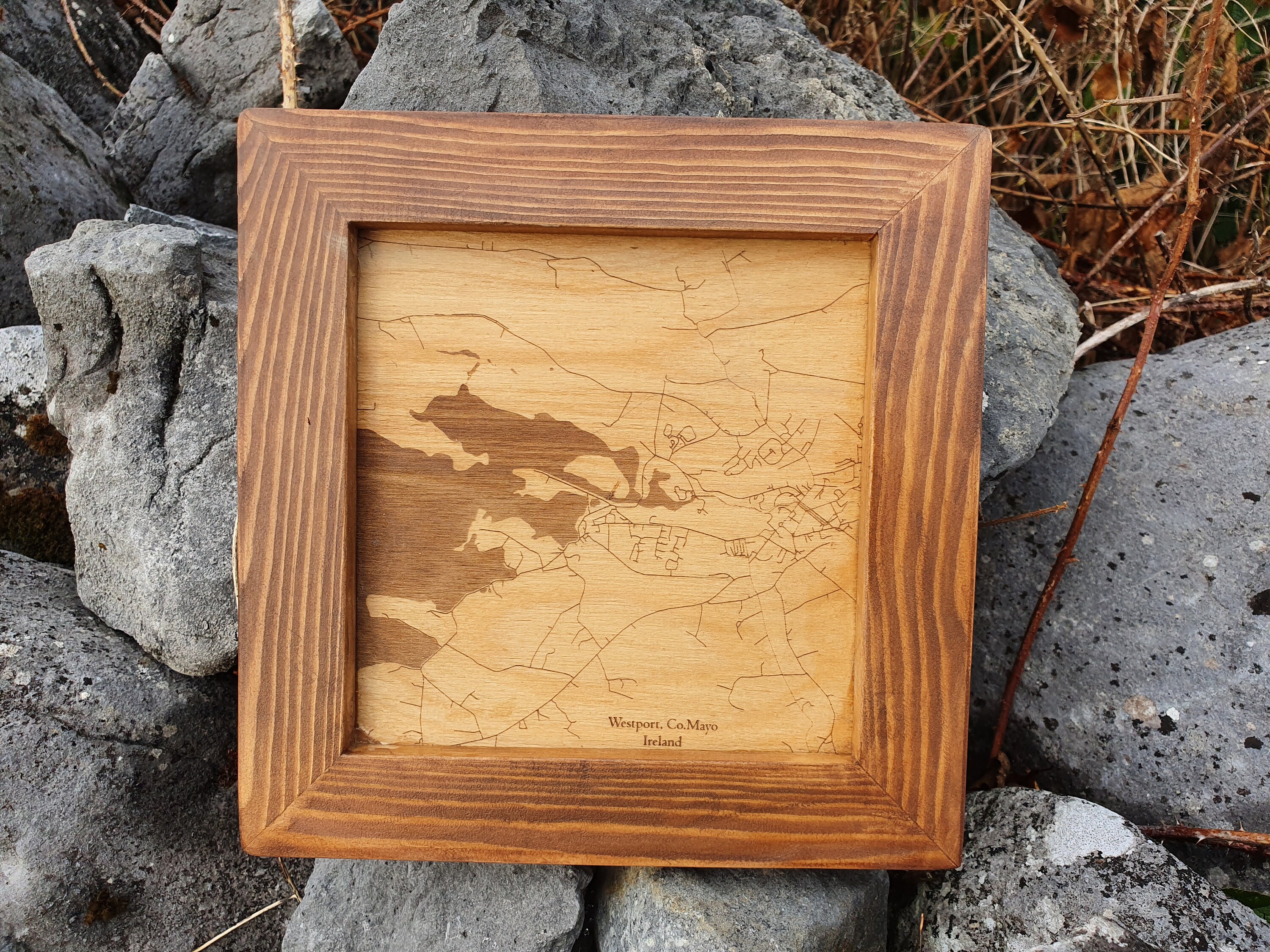 Westport map engraving