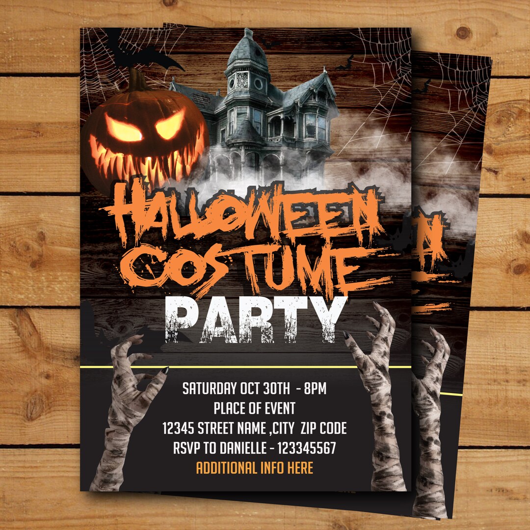 Halloween Invitation Template Editable Instant Download Halloween Halloween Invitation Template Editable Instant Download Halloween