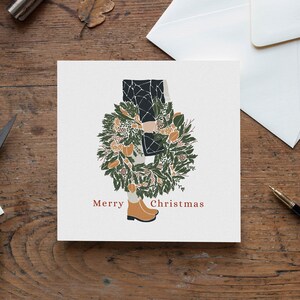 Carte de voeux, Noël, Joyeux Noël, Couronne de Noël, Leo Bizard