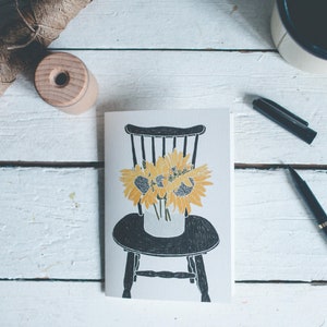 Carte postale, Tournesols, Papeterie, Leo Bizard