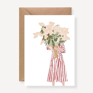 Carte de remerciement, Bouquet de Fleurs Géant, Merci, Léo Bizard