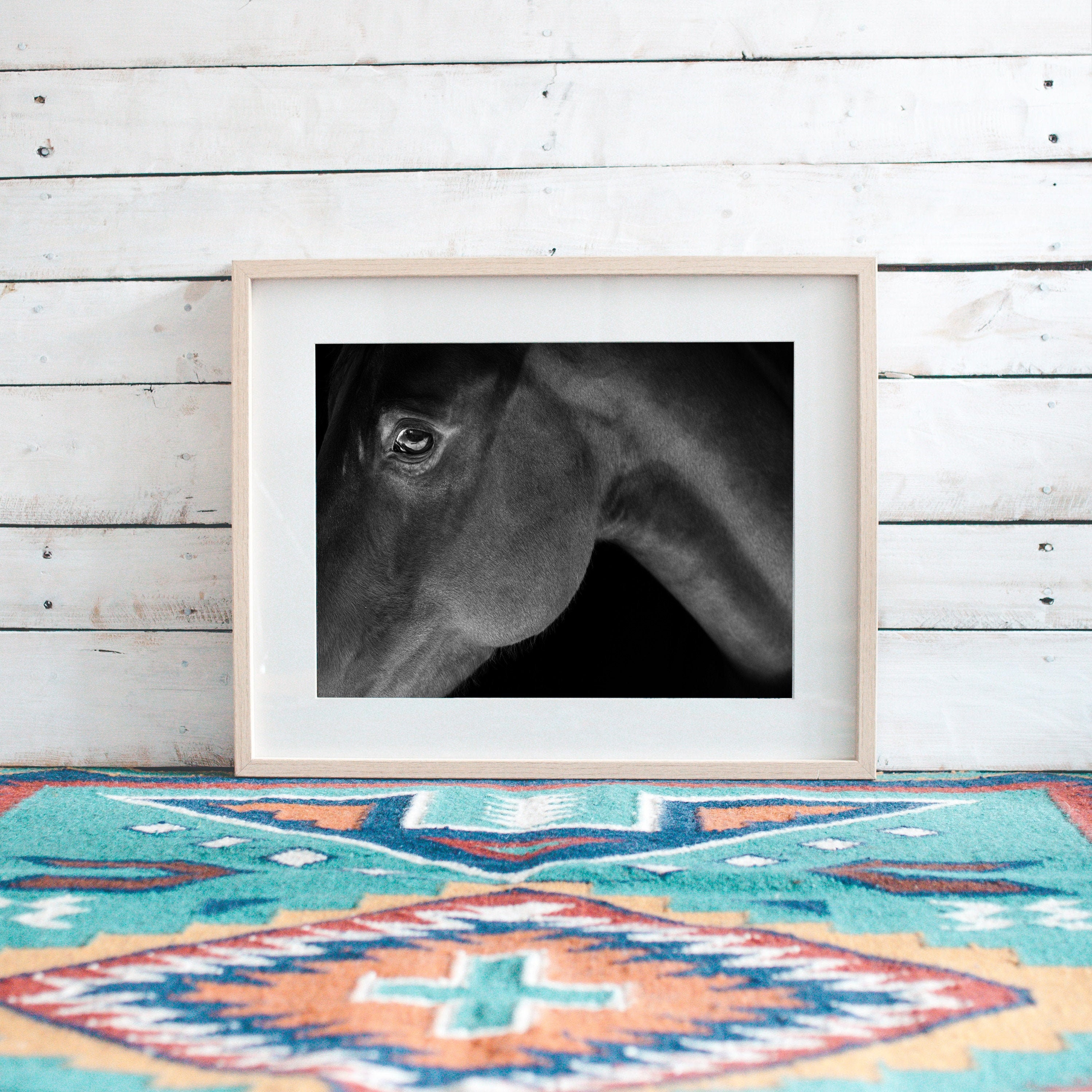 Tirage Photographique, Cheval, Oeil, Noir et Blanc, Art Mural Olivier Bizard