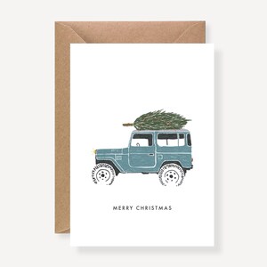 Greeting card, Christmas, Merry Christmas car, Léo Bizard
