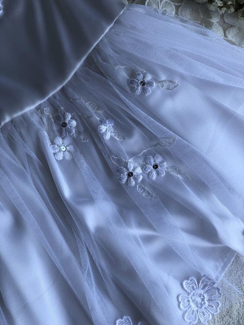 Baptism dress for baby Dress with lace. Christening gown for girl Baptism outfit for girl Christening dress