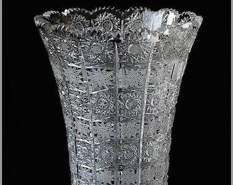 Bohemia Crystal Vase Etsy