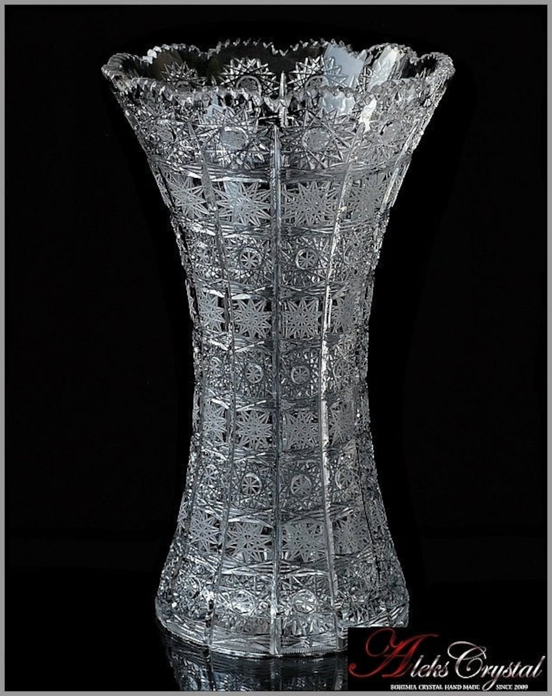 Bohemian Lead Crystal Vase H31 Cm Bohemia Classik Etsy Australia
