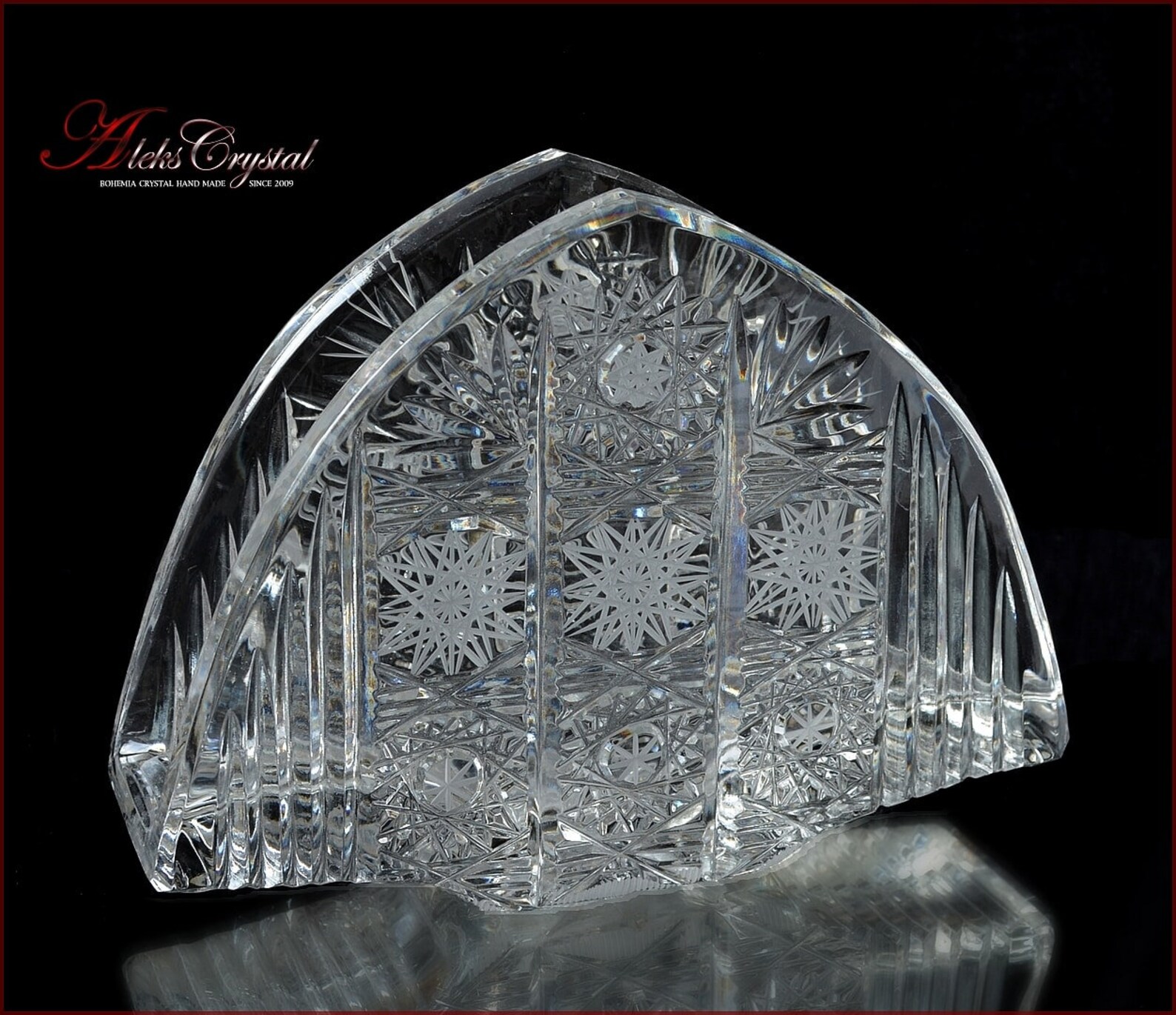 Bohemia Crystal Napkin Holders cold Flowers 1 Pc Etsy
