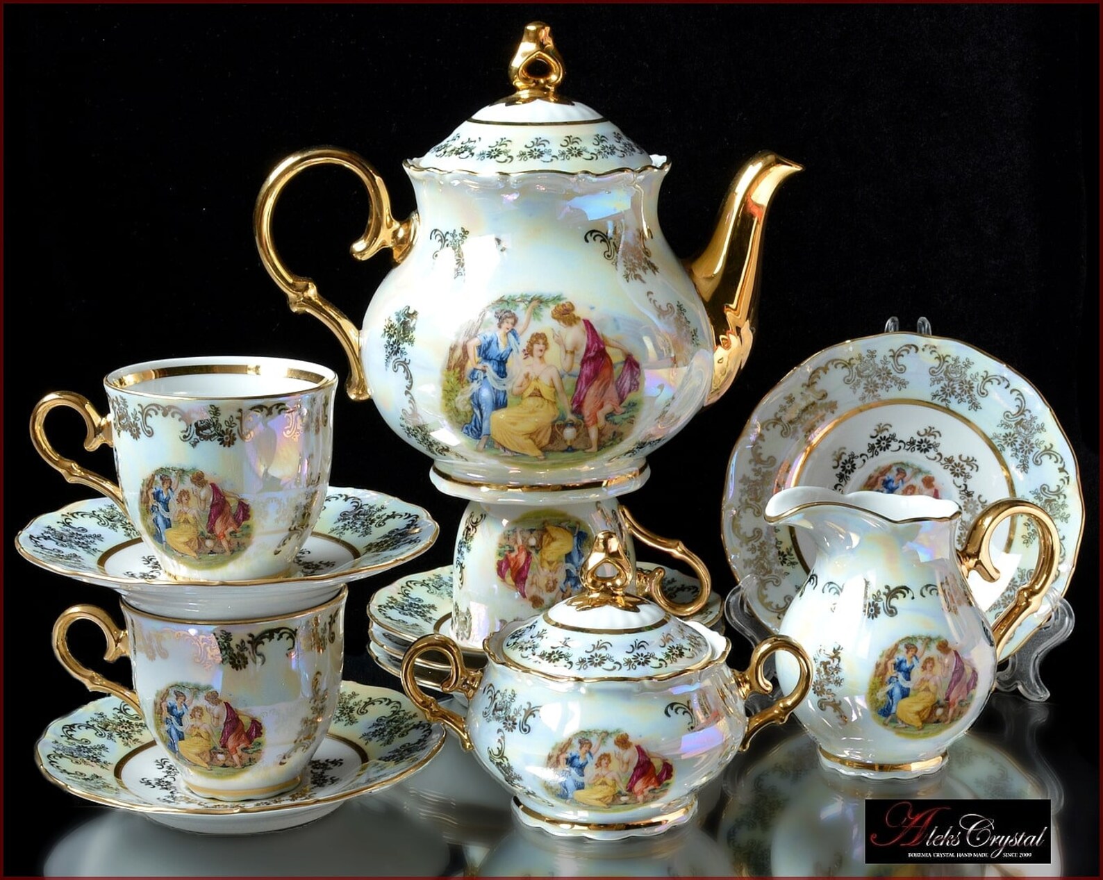 Czech porcelain tea set Madonna 15pc New Etsy