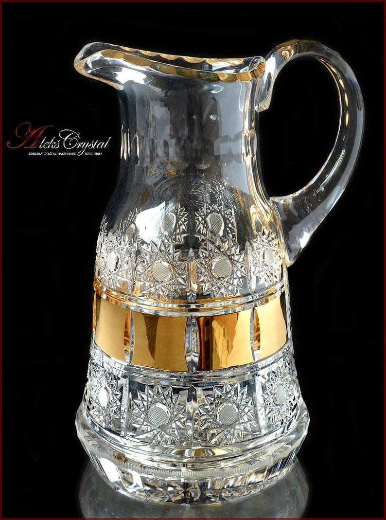 Bohemia Crystal Water Decanter 1450ml mona Liza Etsy