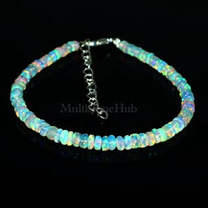 Opal Bracelet, Ethiopian Opal Beads Bracelet, Fire Opal Bracelet, Opal Beads Bracelet, Rare Opal Bracelet, October Birthstone, Gift for her