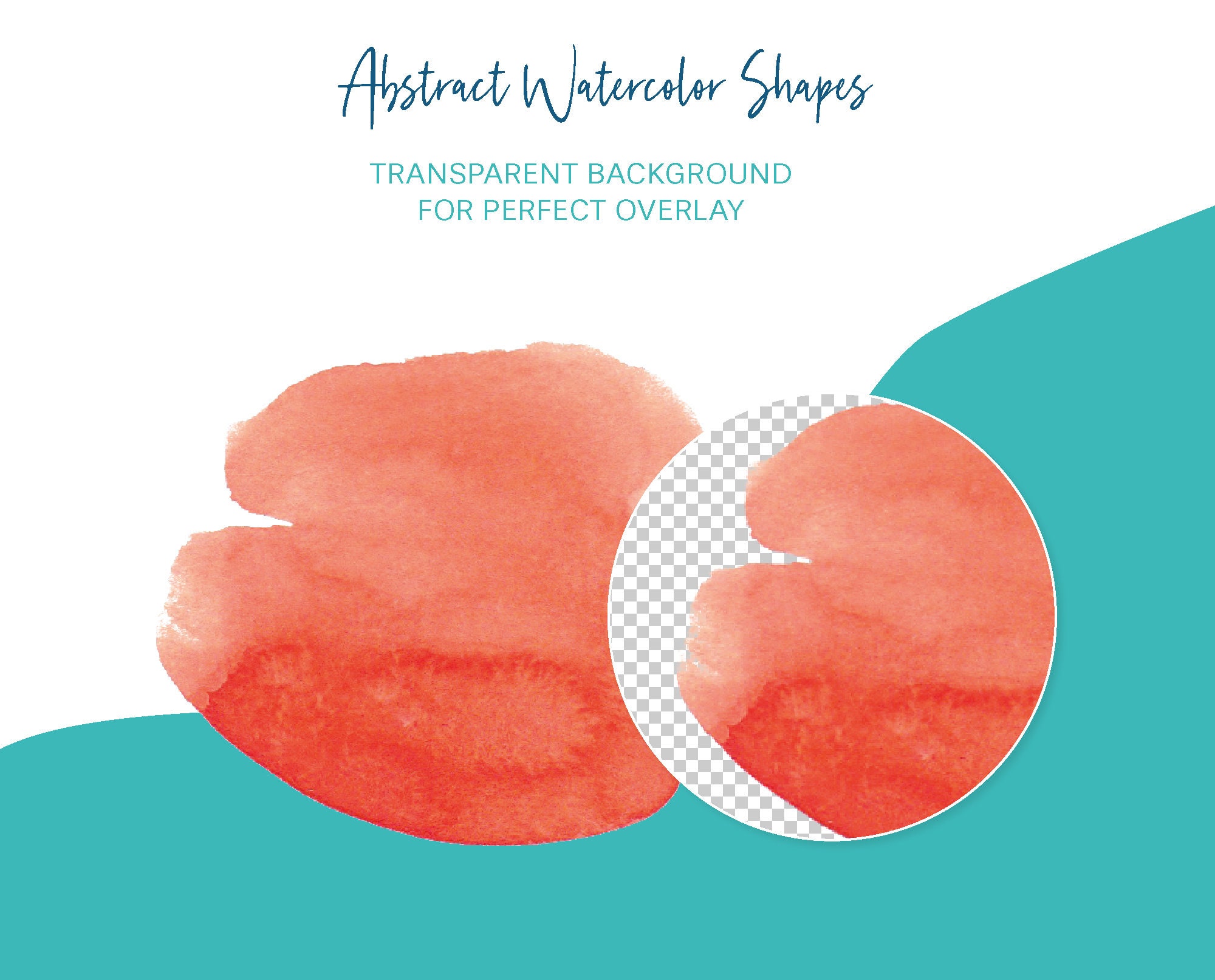 Abstract Watercolor Clipart Set Hand Drawn Abstract Shapes Etsy UK