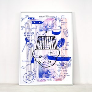 Poster "La macule", art screen print 50x70 cm, limited edition