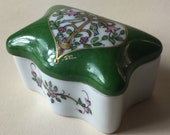 A Superb Vintage Porcelain Limoges Paint-Main Pill Box, Stamped and Signed on Base