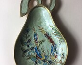 A Beautiful Vintage Pear-Shaped Trinket Ring Jewellery Dish in Solid Brass