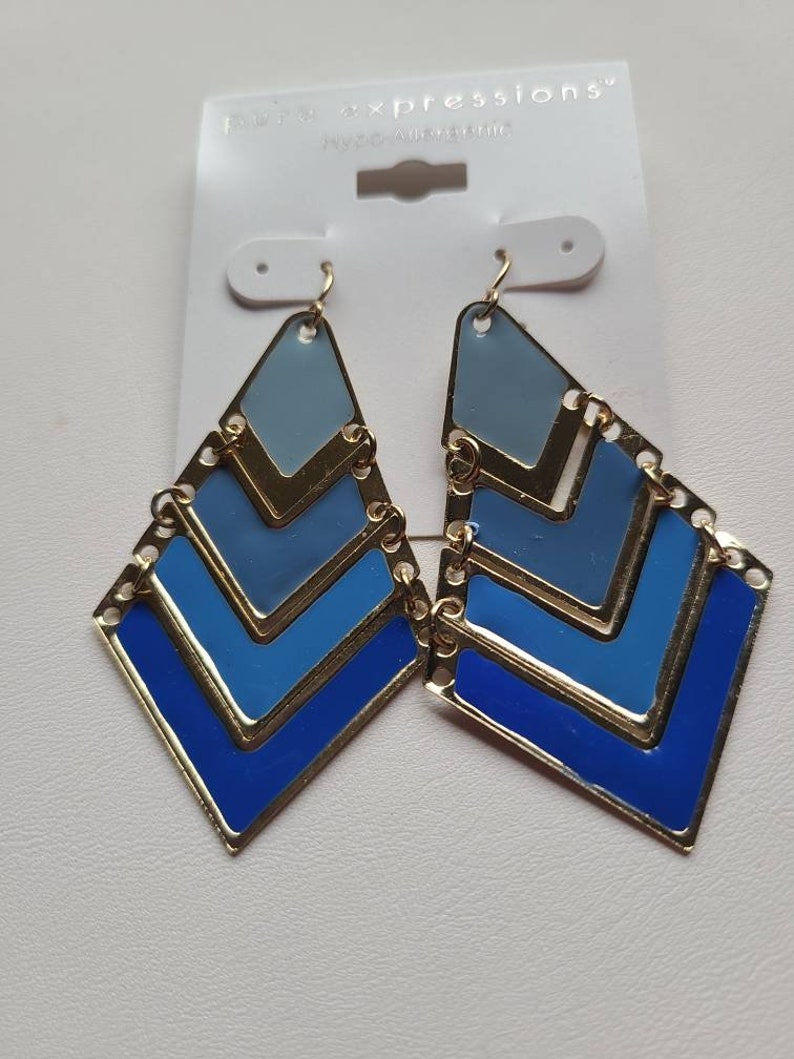 Pure Expressions Dangling Colorful Earrings Hypo Allergenic.