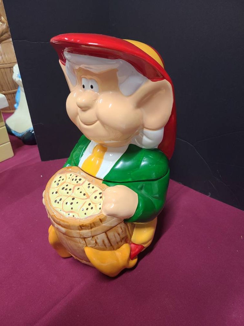 Vintage 1989 Ernie The Keebler Elf Ceramic Cookie Jar Etsy