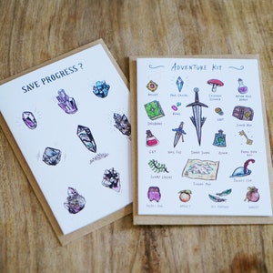 Magic Adventure Card Bundle - Zwei Karten - Blank A6 Recycling-Karte - Fantasy Illustrationen