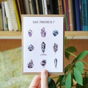 Save Crystals Karte - Blank A6 Recycling - Magische Illustrationen