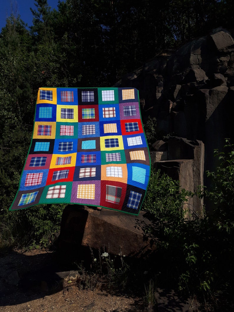 Inspiring Modern Quilt for Sale Contemporary Bright Checkered Plaid