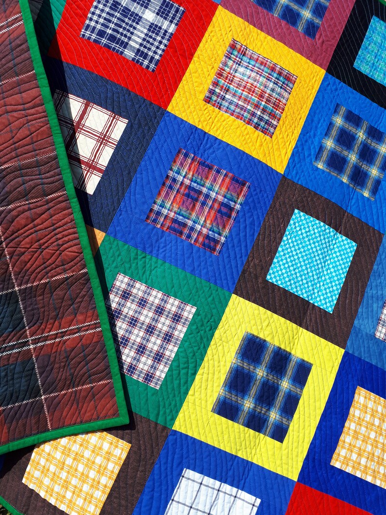 Inspiring Modern Quilt for Sale Contemporary Bright Checkered Plaid