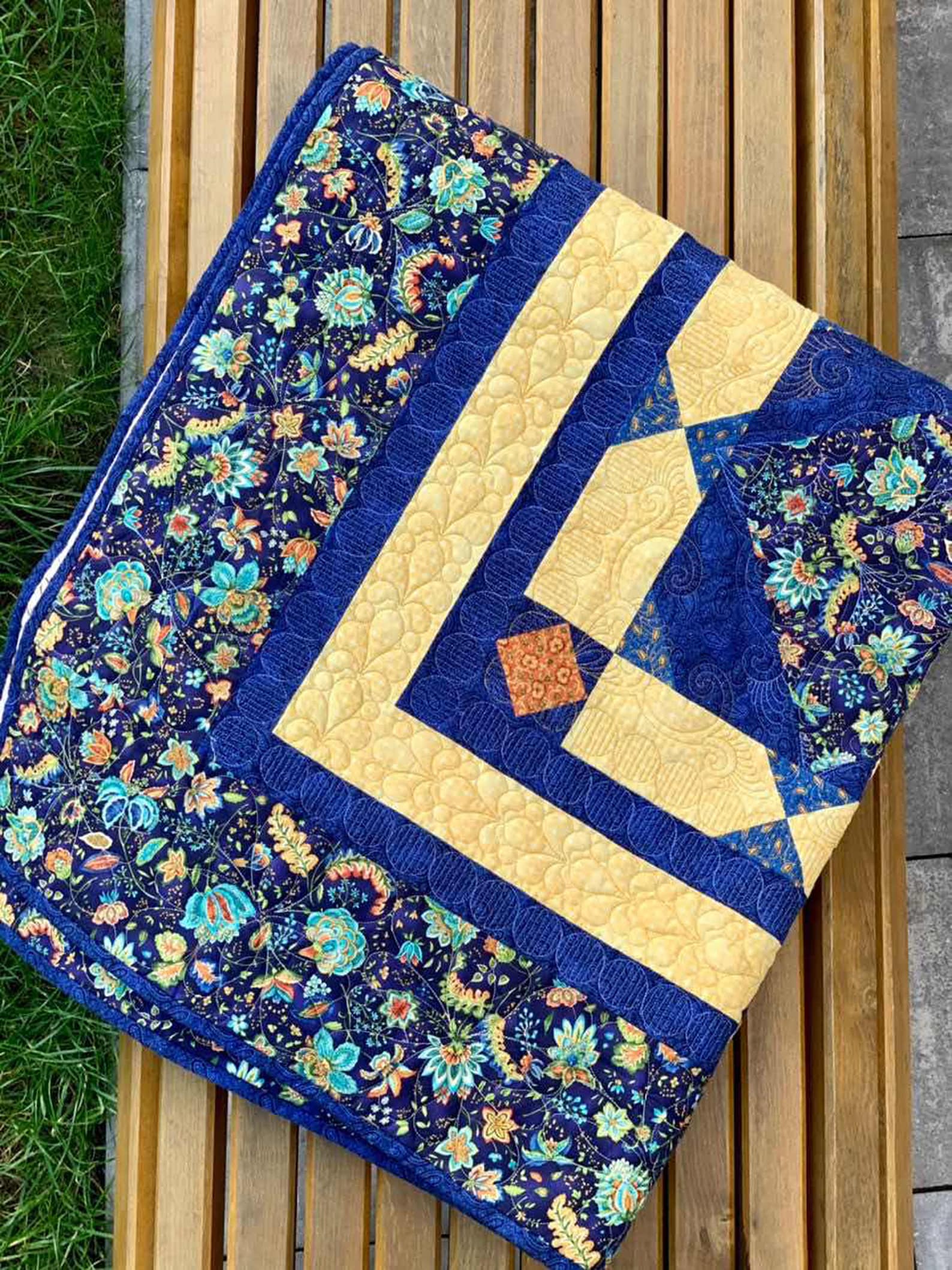 Blue Original Quilt for Sale Sweet Patchwork King Size Etsy