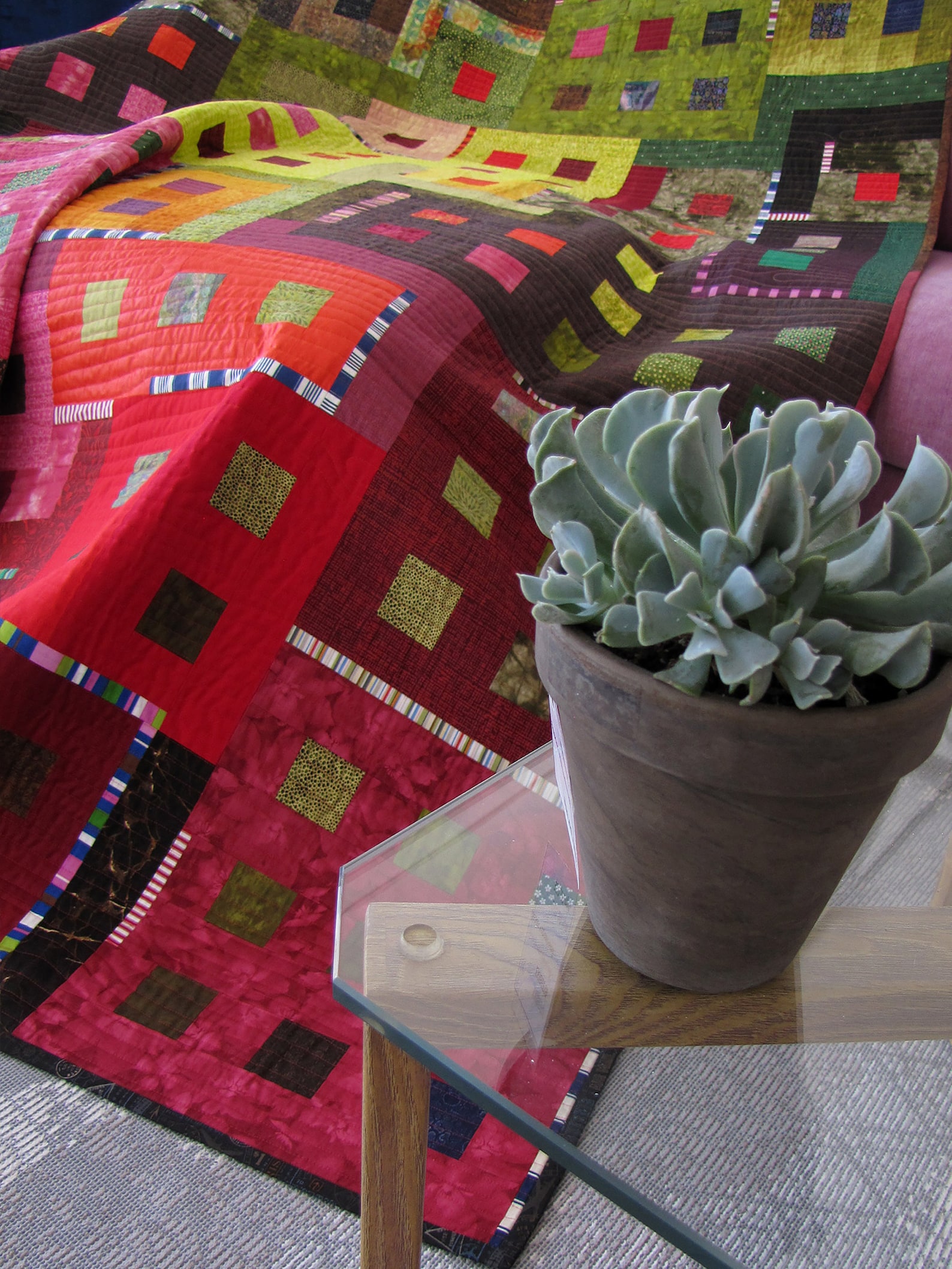Contemporary Quilt Pattern PDF 68x90inch Instant Download Modern ...