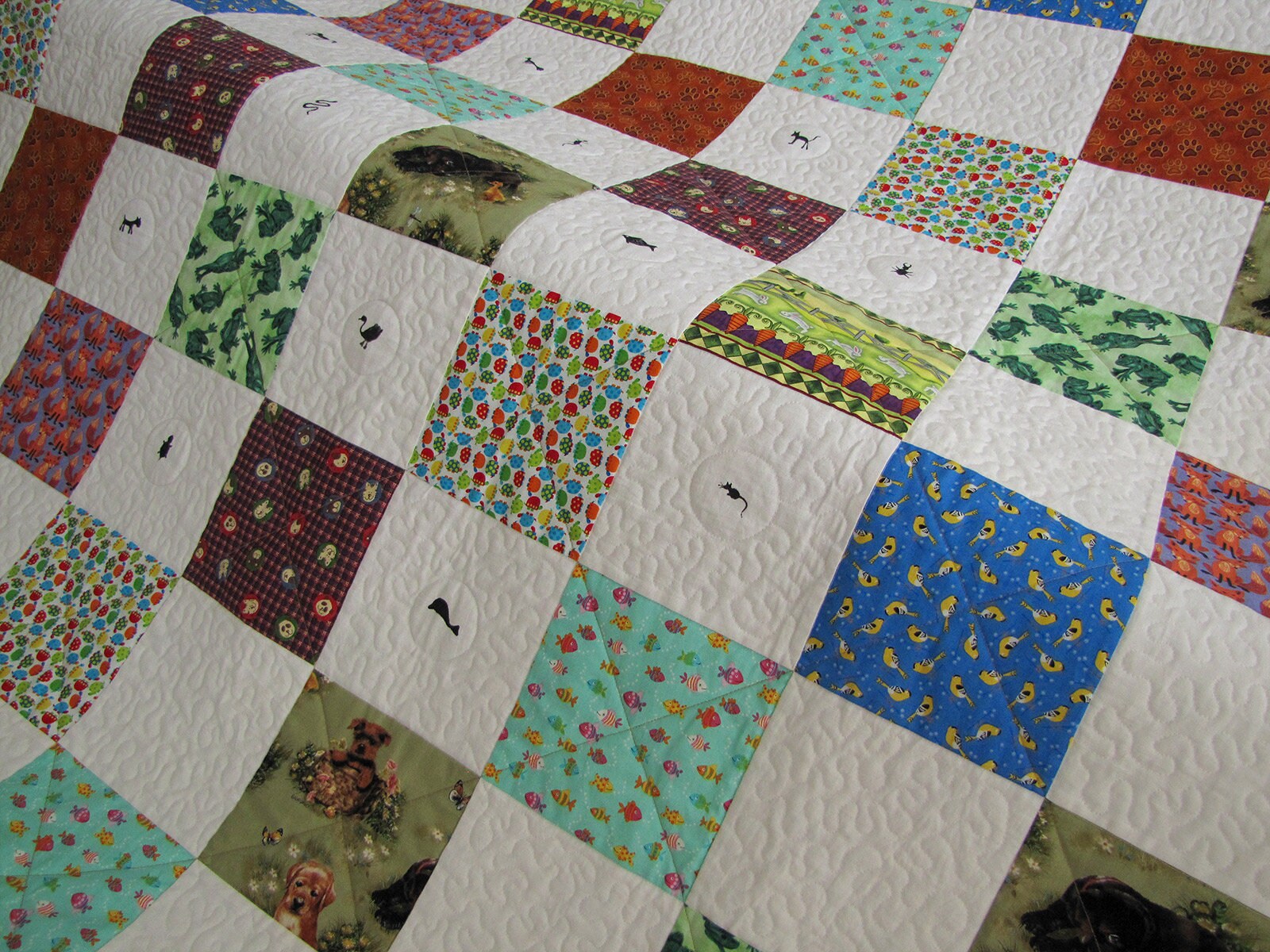 Baby Quilt for Sale Patchwork Quilt Picture of Animals Сotton Etsy
