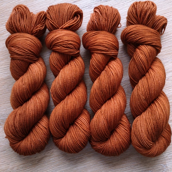 Merino pur! Traumwolle mit leichtem Glanz "Goldbraun". Mulesingfrei!