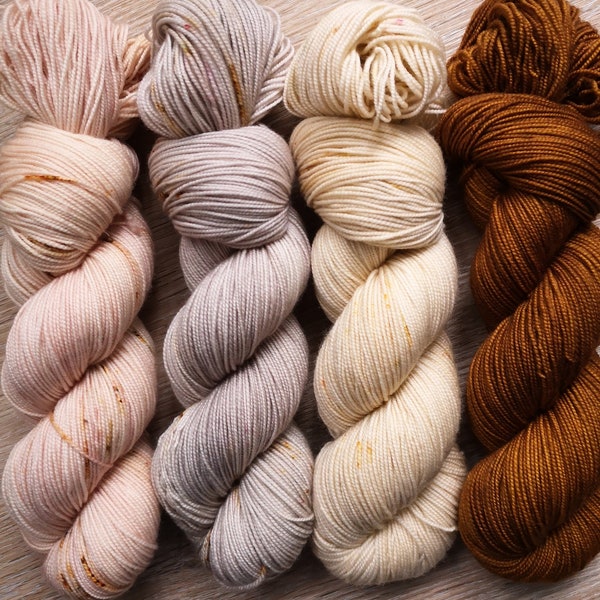 Merino pur, 4 x400m/100g, Schal-/Sweater-Set. Mulesingfrei.