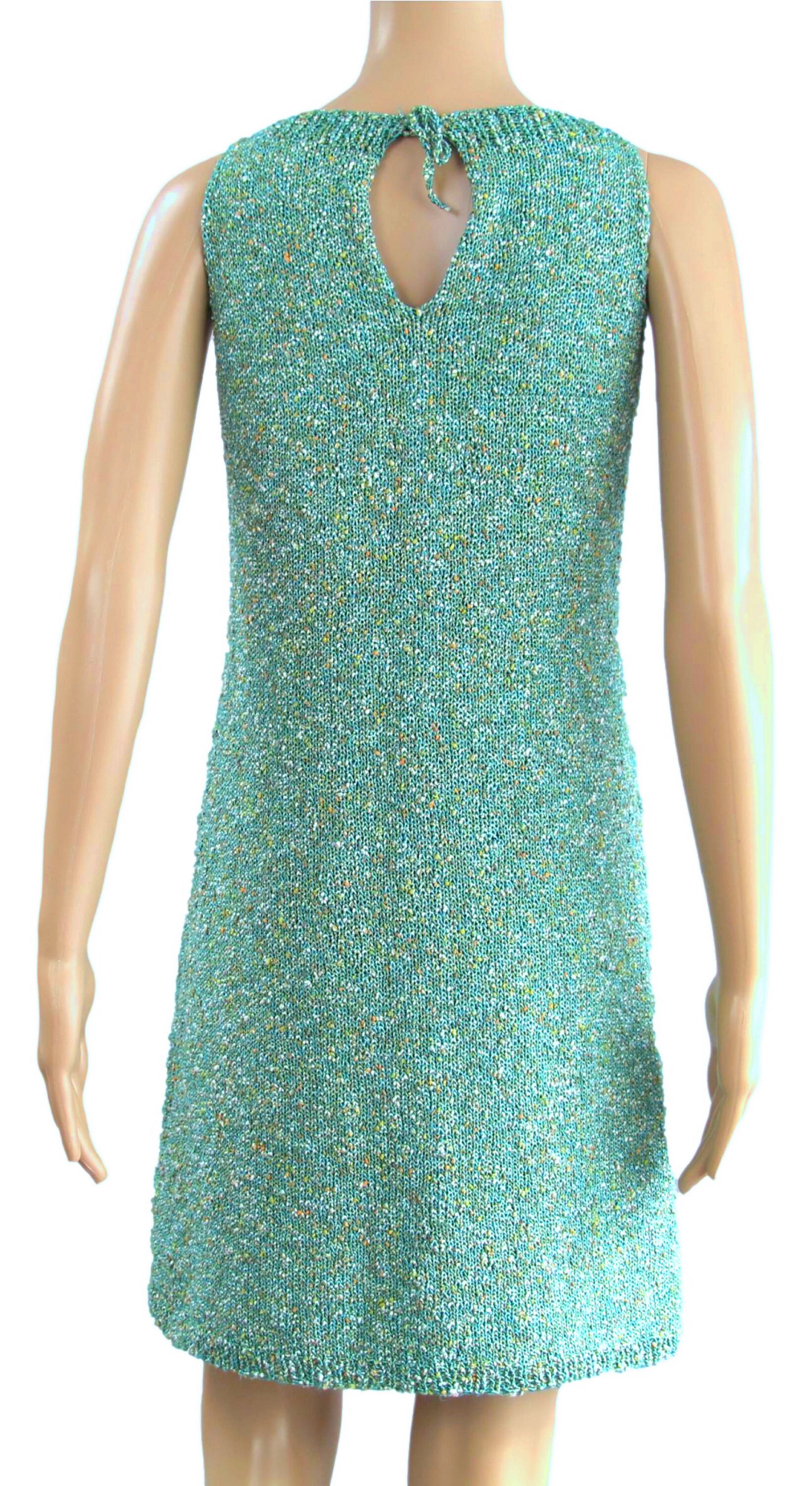 Hand Knitted Sleeveless Swing Dress Etsy