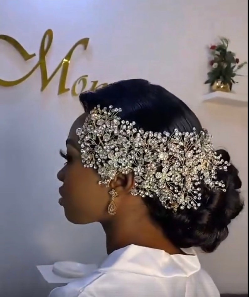 Bridal Rhinestone Headpiece Extra Large Rhinestone Headpiece