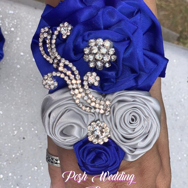 Königsblaue Hochzeit Corsage, Abschlussball Corsage