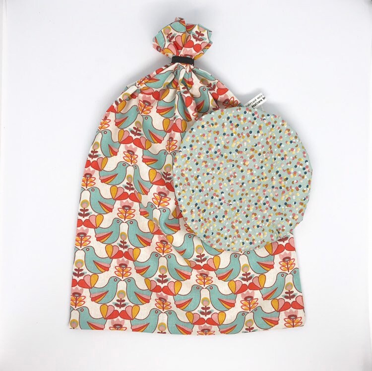 Lot Zéro Déchet Comprenant 1 Grand Sac à Vrac ou Pain et Couvrebol Charlotte Alimentaire