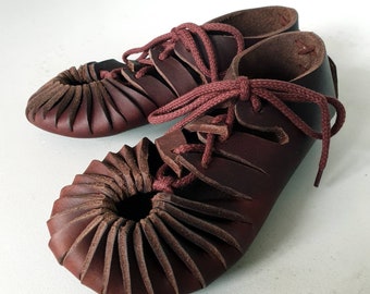 Footwear, sizes 36-55, brown, thick leather, medieval shoes, Roman shoes, Roman sandals, Viking shoes, barefoot shoes