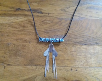 Hand-woven Miyuki beaded necklace