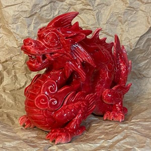 Handmade Porcelain Chinese Dragon Figurine – A Symbol of Power and Good Fortune