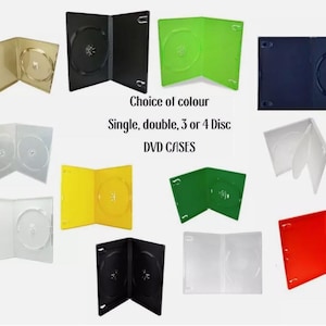 Choice of DVD CD Cases Replacement Empty Double Single Box Case Cover Colours