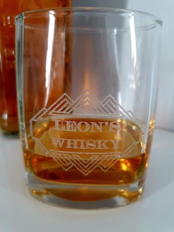 Personalised Etched Whisky Glass. Custom Glassware. Etsy